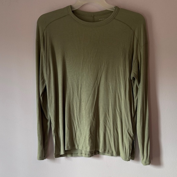 American Eagle Outfitters Tops - American Eagle Outfitters Soft & Sexy Rib Sage Long Sleeve Medium Tee